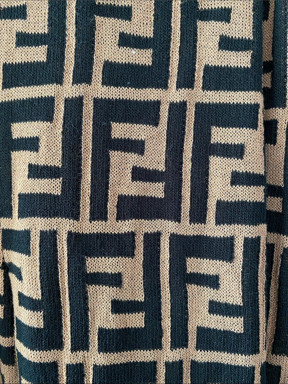 Fendi Black & Brown Logo Maxi Skirt - Picture 2 of 7